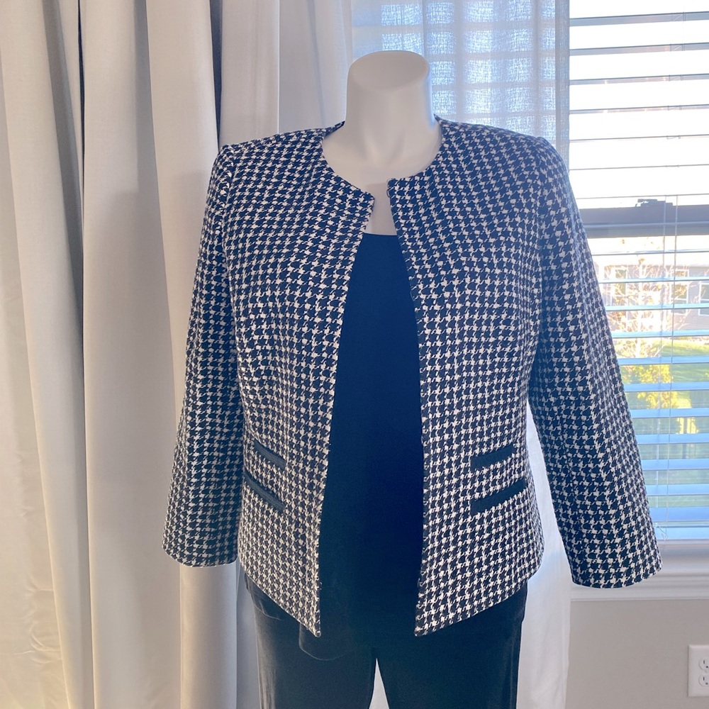 Talbots houndstooth jacket size 14